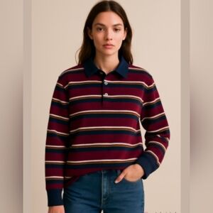 USA Polo Wear stripe rugby polo size XL